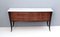 Vintage Black Walnut Dresser with Carrara Marble Top by Dassi, Italy 1