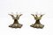 Flowers Candle Holders in Bronze and Glass, 1960s, Set of 2, Image 3