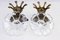 Flowers Candle Holders in Bronze and Glass, 1960s, Set of 2 4