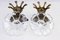 Flowers Candle Holders in Bronze and Glass, 1960s, Set of 2, Image 4