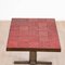 Orange Red Ceramic Coffee Table with Metal Base, 1970s, Image 4