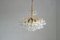 Große Mid-Century Deckenlampe aus Messing & Kristallglas von Christoph Palme 2