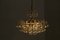 Lampada da soffitto grande Mid-Century in ottone e cristallo di Christoph Palme, Immagine 7