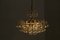 Large Mid-Century Brass & Crystal Glass Ceiling Lamp from Christoph Palme 7