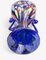 Blaue Vintage Jugendstil Vase aus Muranoglas von Fratelli Toso, Italy 6