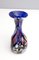 Blaue Vintage Jugendstil Vase aus Muranoglas von Fratelli Toso, Italy 5