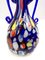 Blaue Vintage Jugendstil Vase aus Muranoglas von Fratelli Toso, Italy 9