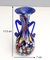 Vase Art Nouveau Vintage en Verre de Murano Bleu de Fratelli Toso, Italie 12