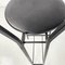Italian Modern High Stool in Black Metal and Rubber, 1980s 13