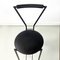 Italian Modern High Stool in Black Metal and Rubber, 1980s 6