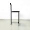 Italian Modern High Stool in Black Metal and Rubber, 1980s, Image 3