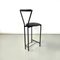 Italian Modern High Stool in Black Metal and Rubber, 1980s 4