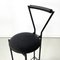 Italian Modern High Stool in Black Metal and Rubber, 1980s 7