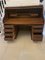 Large Antique Edwardian Freestanding Oak Roll Top Desk, 1900, Image 7