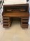 Large Antique Edwardian Freestanding Oak Roll Top Desk, 1900 4