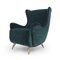 Green Velvet Armchair by Mario Franchioni for Framar, 1950s, Image 3