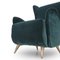 Green Velvet Armchair by Mario Franchioni for Framar, 1950s, Image 12