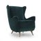 Green Velvet Armchair by Mario Franchioni for Framar, 1950s, Image 1