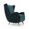Green Velvet Armchair by Mario Franchioni for Framar, 1950s, Image 8