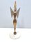 Italian Artist, Goddess Nike, Brass on Marble Pedestal, 1940s-1950s 6