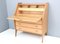 Vintage Birch Secretary with Three Drawers and Brass Details, Italy, Image 5