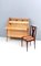 Vintage Birch Secretary with Three Drawers and Brass Details, Italy, Image 3