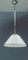 Lámpara colgante maciza de vidrio opalino, años 80, Imagen 4