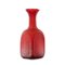 Vintage Red Hand-Blown Studio Glass Vase in Square Shape, 1970s 5