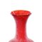 Vintage Red Hand-Blown Studio Glass Vase in Square Shape, 1970s 4
