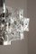 Lámpara de araña alemana cromada con cristales de Kinkeldey, años 60, Imagen 6