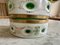 Green Glass and White Opaline Glass Lidded Box with Floral Painting, 1890s 16