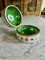 Green Glass and White Opaline Glass Lidded Box with Floral Painting, 1890s 8