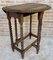 Round Folding Center Oak Table with Carved Top and Solomonic Legs, 1940s 7