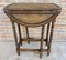 Round Folding Center Oak Table with Carved Top and Solomonic Legs, 1940s 5