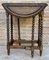 Round Folding Center Oak Table with Carved Top and Solomonic Legs, 1940s, Image 3