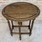 Round Folding Center Oak Table with Carved Top and Solomonic Legs, 1940s, Image 4