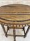Round Folding Center Oak Table with Carved Top and Solomonic Legs, 1940s, Image 6