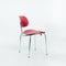 Rote stapelbare SE68 Stühle von Egon Eiermann für Wilde & Spieth, 2er Set 5