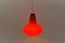 Lipstick Red Glass Ceiling Lamp from Peill & Putzler, 1960s 8