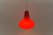 Rote Lippenstift Deckenlampe aus Glas von Peill & Putzler, 1960er 8