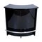French Art Deco Semicircular Bar Counter in Black Lacquer, 1930s, Image 2