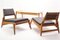 Hunting Chairs with Table by Heinz Heger for PGH Erzgebirgisches Kunsthandwerk Annaberg Buchholz, former GDR, 1960s, Set of 3 2