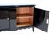 French Art Deco Sideboard in Black Piano Lacquer with Chromed Emblems, 1930s 6