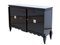 French Art Deco Sideboard in Black Piano Lacquer with Chromed Emblems, 1930s, Image 4