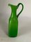 Green Murano and Opaline Glass Pitcher with Handle, Italy, 1960s 5