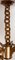 Lampadario in faggio con catena in legno, Francia, anni '40, Immagine 7