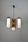 3-Light Glass and Wood Pendant attributed to Stilnovo, 1960s 5