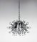 Italian Space Age Chrome and Crystal Glass Chandelier, 1970s 12