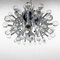 Italian Space Age Chrome and Crystal Glass Chandelier, 1970s 11