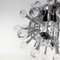 Italian Space Age Chrome and Crystal Glass Chandelier, 1970s 6